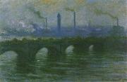 Claude Monet Waterloo Bridge,Overcast Weather oil painting artist